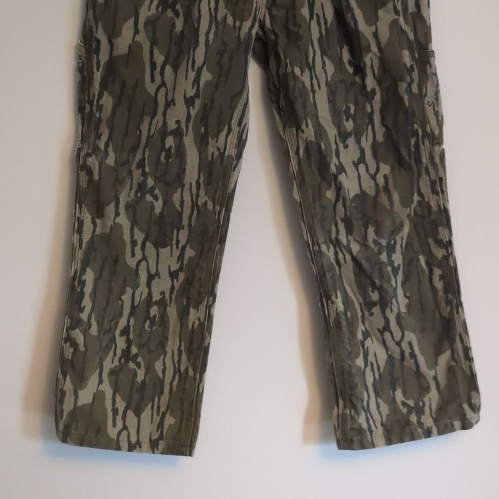 Carhartt Boys Bottomland Camo Green Black Cargo Carpenter Pants - Size 8 - Picture 3 of 13
